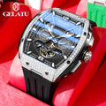 GELATU Hollow Automatic Mechanical Watch Waterproof Luminous Big Dial Date Watch for Men - Original Fashion Luxury Man Hand Clock